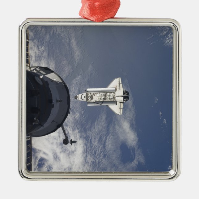 Space Shuttle Atlantis and a Russian spacecraft Metal Ornament (Front)
