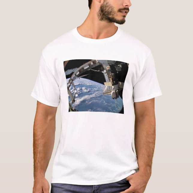 Space Shuttle Atlantis and a Soyuz spacecraft T-Shirt (Front)