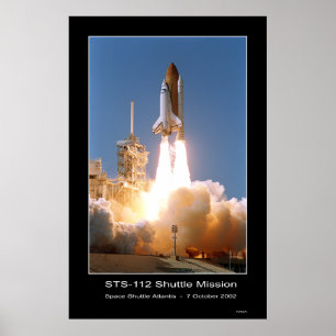 Space Shuttle Atlantis Blast-off – October 7, 20 Poster