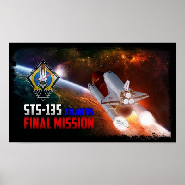 Space Shuttle Atlantis Final Mission Poster (Front)