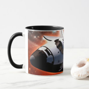 Space Shuttle Atlantis Hubble Telescope Artwork Mug