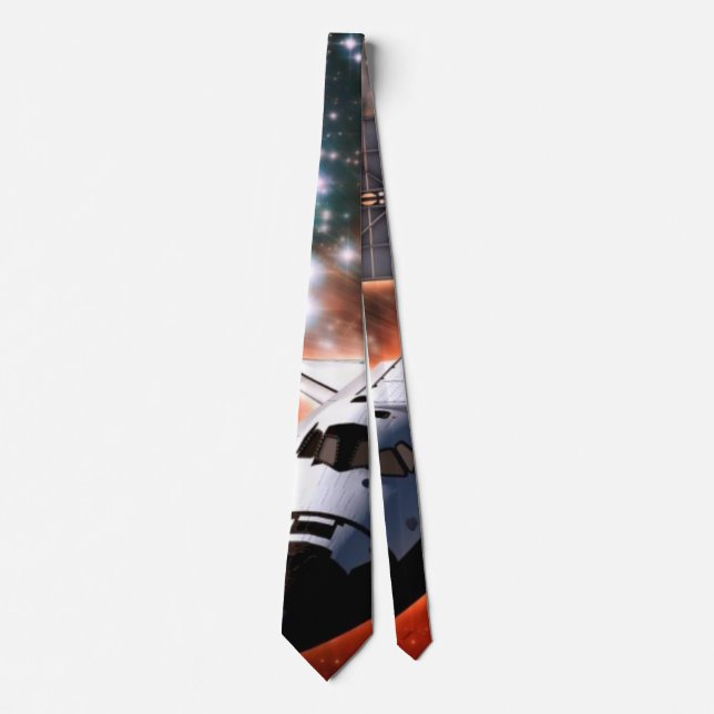 Space Shuttle Atlantis Hubble Telescope Artwork Tie (Front)