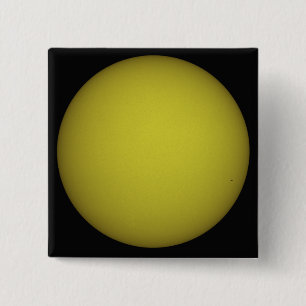 Space Shuttle Atlantis is seen in silhouette 15 Cm Square Badge