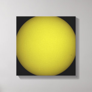 Space Shuttle Atlantis is seen in silhouette Canvas Print