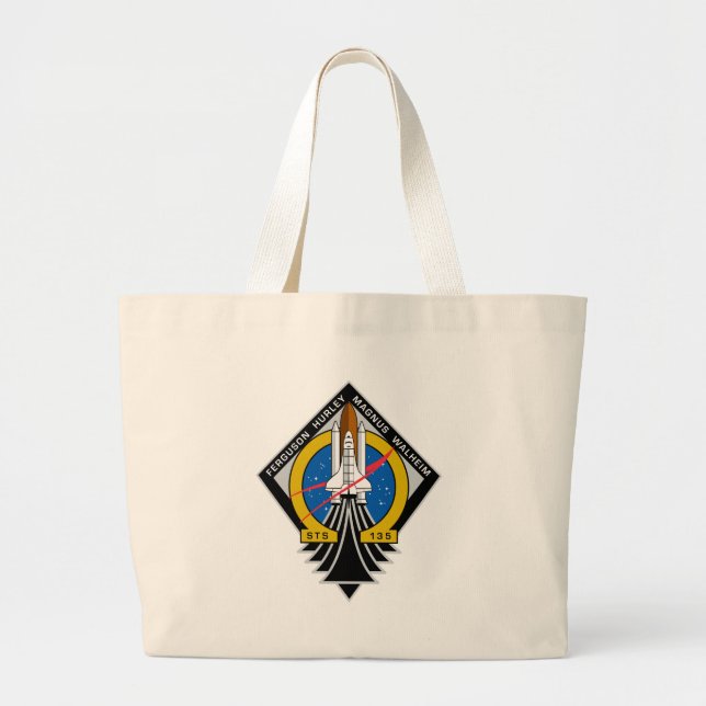 Space Shuttle Atlantis Large Tote Bag (Front)