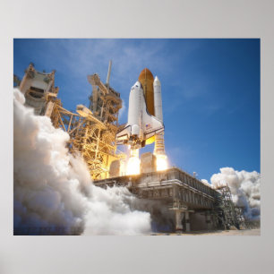 Space Shuttle Atlantis Launching STS-132 Mission Poster