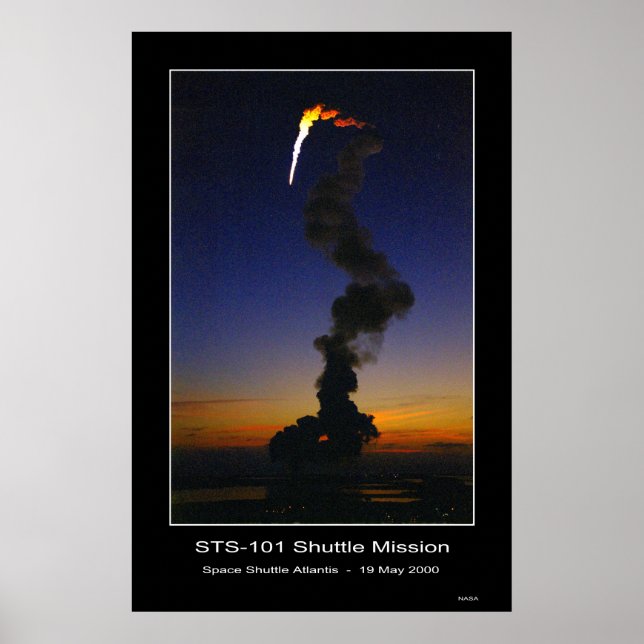 Space Shuttle Atlantis Lift-off – May 19, 2000 Poster (Front)