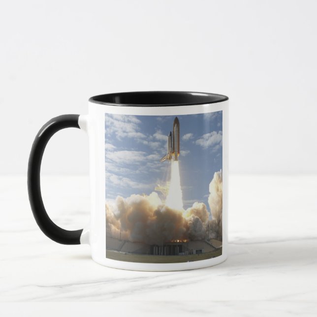 Space Shuttle Atlantis lifts off 10 Mug (Left)