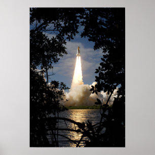 Space Shuttle Atlantis lifts off 12 Poster