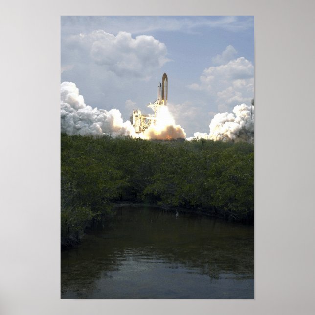 Space Shuttle Atlantis lifts off 14 Poster (Front)