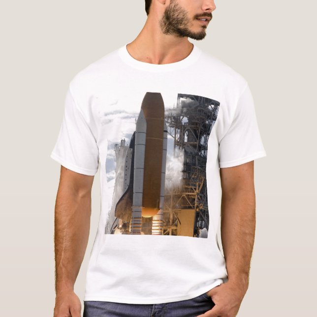 Space Shuttle Atlantis lifts off 15 T-Shirt (Front)