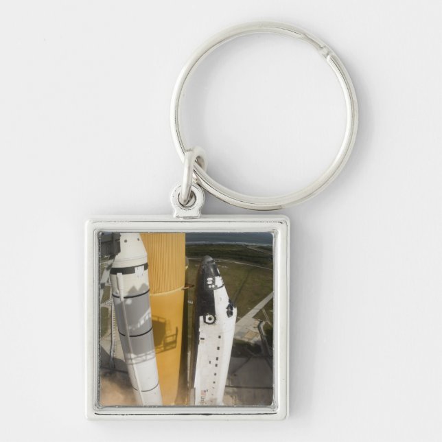 Space Shuttle Atlantis lifts off 17 Key Ring (Front)