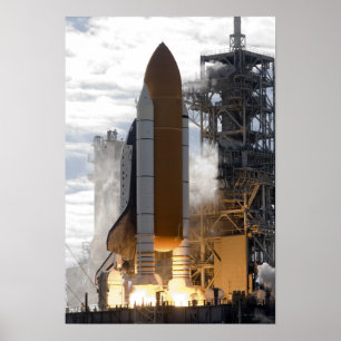 Space Shuttle Atlantis lifts off 17 Poster