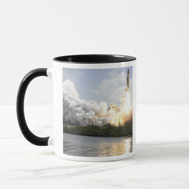 Space Shuttle Atlantis lifts off 22 Mug (Left)