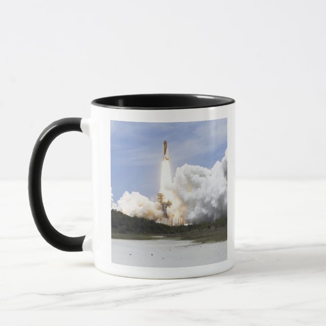 Space Shuttle Atlantis lifts off 28 Mug (Left)