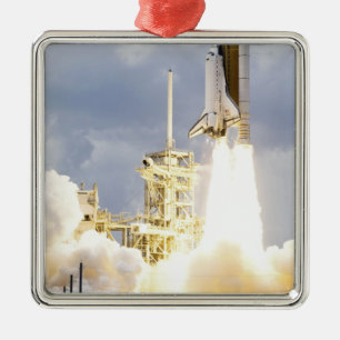 Space Shuttle Atlantis lifts off 2 Metal Tree Decoration