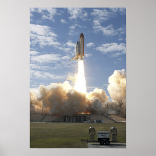 Space Shuttle Atlantis lifts off 4 Poster