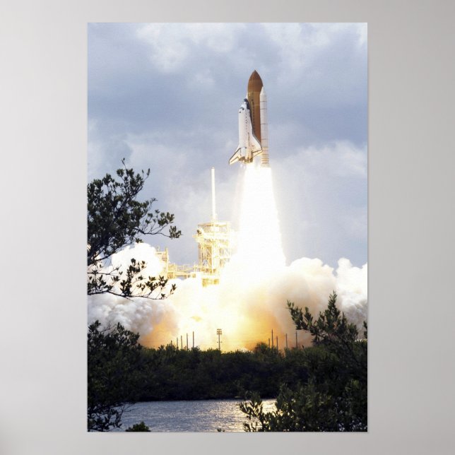 Space Shuttle Atlantis lifts off 7 Poster (Front)