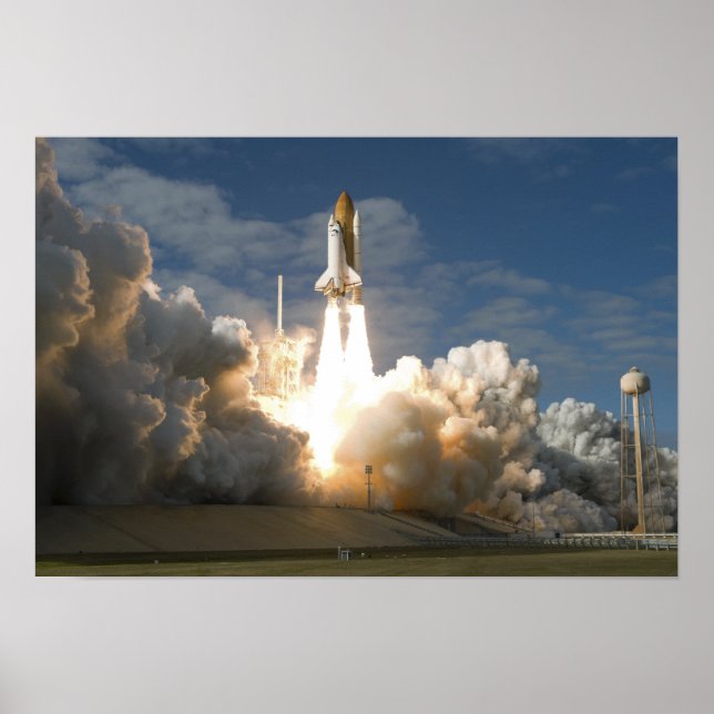 Space Shuttle Atlantis lifts off 8 Poster (Front)