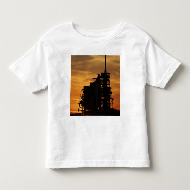 Space Shuttle Atlantis on the launch pad Toddler T-Shirt (Front)