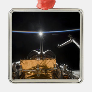 Space Shuttle Atlantis' payload bay Metal Tree Decoration