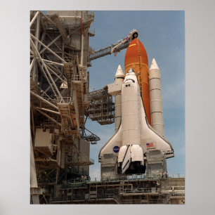 Space Shuttle Atlantis Prepares for Launch Poster