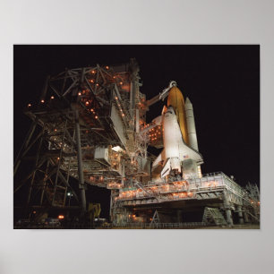 Space Shuttle Atlantis Prepares for Launch Poster