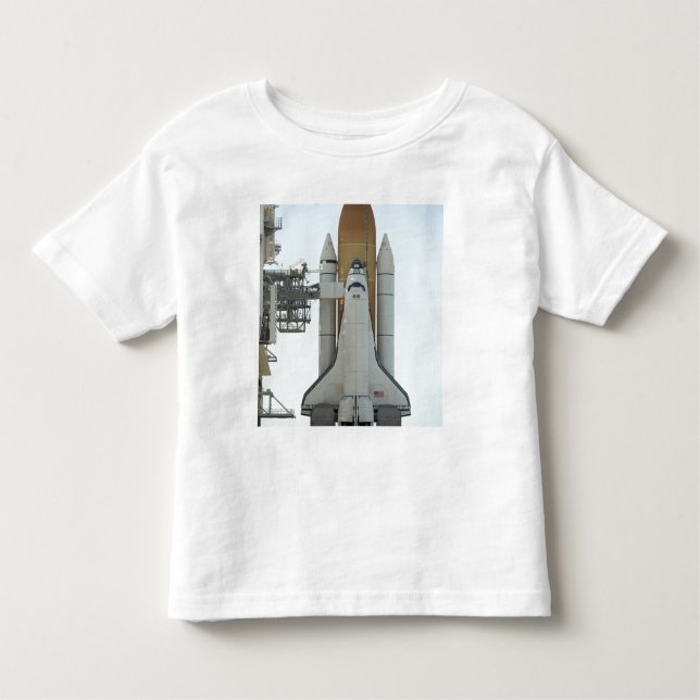 Space shuttle Atlantis sits on the launch pad Toddler T-Shirt (Front)
