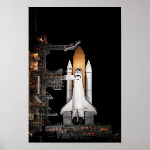 Space shuttle Atlantis sits ready Poster