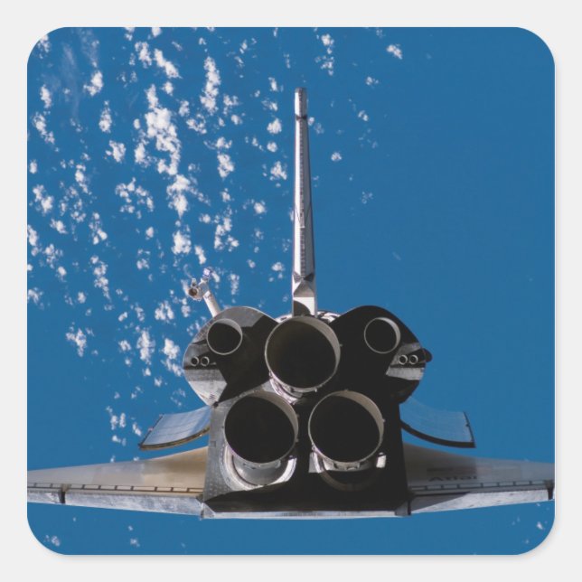Space Shuttle Atlantis Square Sticker (Front)