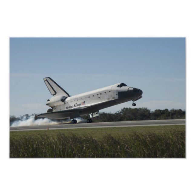 Space shuttle Atlantis touches down 2 Photo Print (Front)