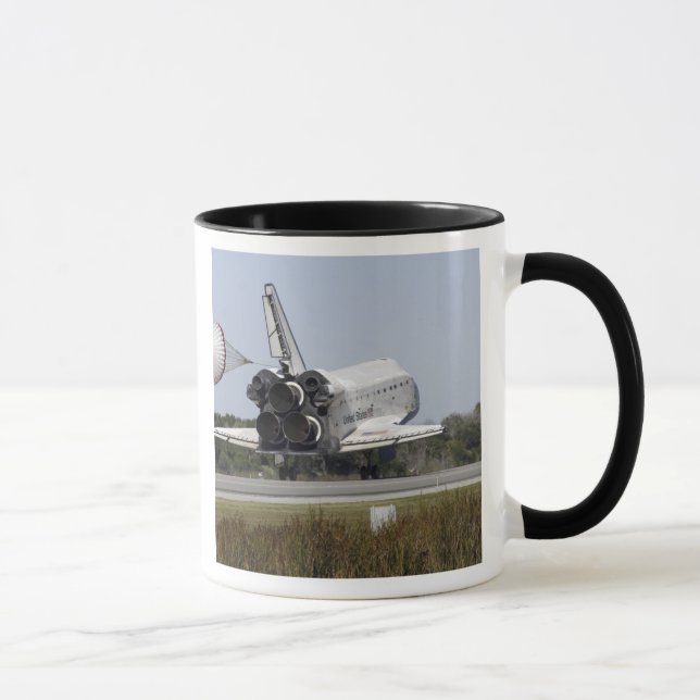 Space shuttle Atlantis unfurls its drag chute 2 Mug (Right)