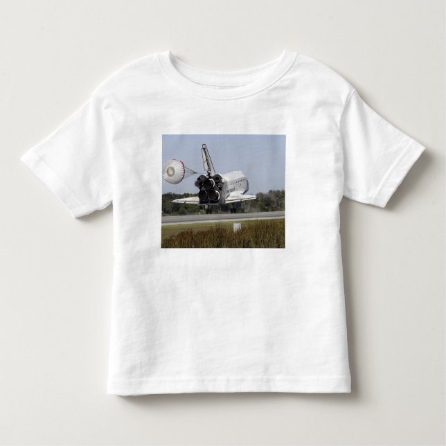 Space shuttle Atlantis unfurls its drag chute 2 Toddler T-Shirt (Front)