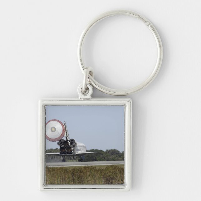 Space shuttle Atlantis unfurls its drag chute 3 Key Ring (Front)