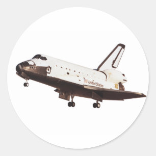 Space Shuttle Challenger Classic Round Sticker