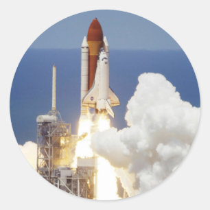 Space Shuttle Classic Round Sticker