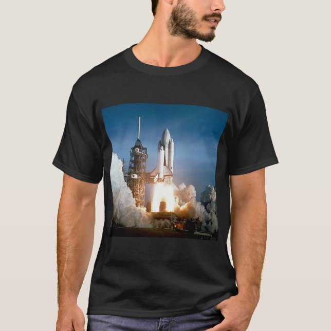 Space Shuttle Columbia Blasts Off T-Shirt (Front)