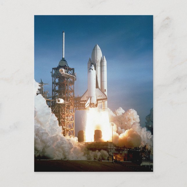 Space Shuttle Columbia launching Postcard (Front)