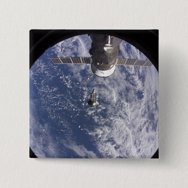 Space Shuttle Discovery 11 15 Cm Square Badge (Front)