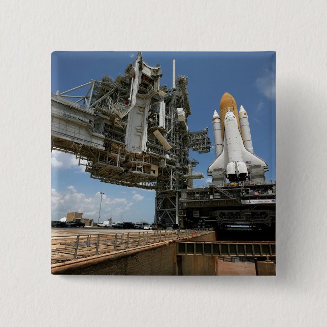 Space Shuttle Discovery 15 Cm Square Badge (Front)
