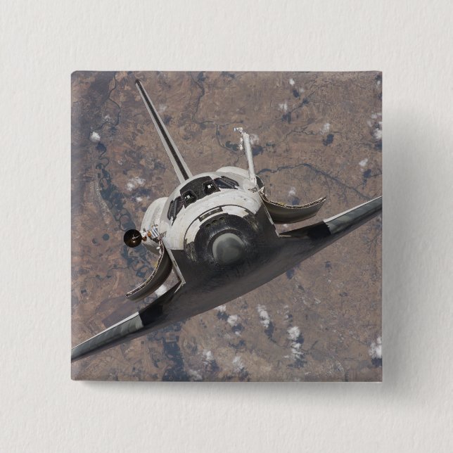 Space Shuttle Discovery 15 Cm Square Badge (Front)