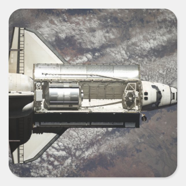 Space Shuttle Discovery 3 Square Sticker (Front)