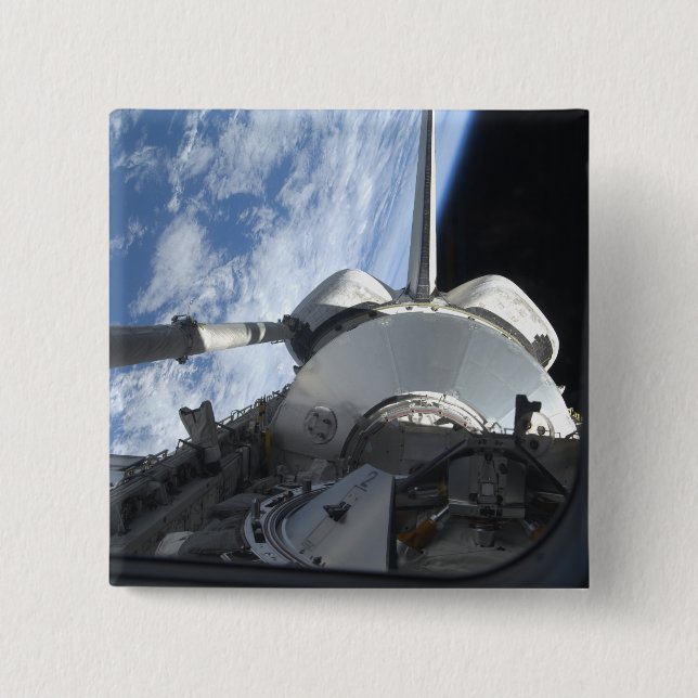 Space Shuttle Discovery 9 15 Cm Square Badge (Front)