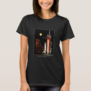 Space Shuttle Discovery and Full Moon in 2009 T-Shirt