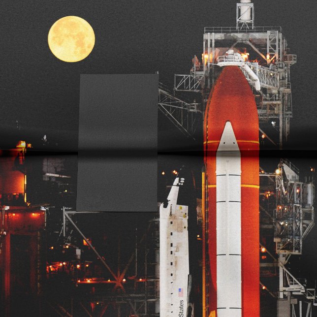 Space Shuttle Discovery and Full Moon in 2009 Tissue Paper (Creator Uploaded)