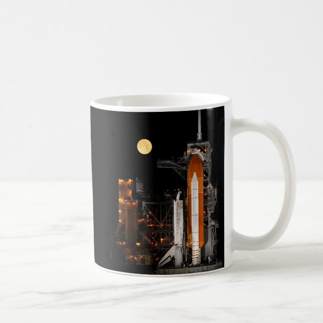 Space Shuttle Discovery and Moon Coffee Mug (Right)