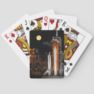 Space Shuttle Discovery and Moon Playing Cards