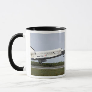 Space Shuttle Discovery approaches landing 4 Mug