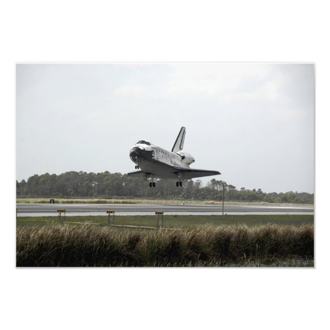 Space Shuttle Discovery approaches landing Photo Print (Front)