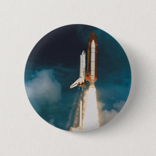 Space Shuttle Discovery Blast Off 6 Cm Round Badge